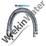 Water Softener Hoses HF800, HF1000 & HF1200 PVC BRAIDED High Flow Hoses with 3/4in BSP (Sold in Pairs)